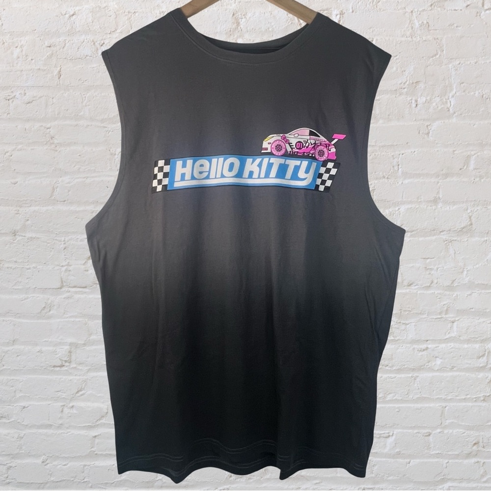 Hello Kitty Racing Tokyo Speed Muscle Tank Top Mens SIZE 2X